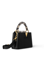 Louis Vuitton Capucines BB Mini black leather luxury handbag