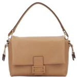 Front view of the luxury vintage fendi mamma baguette bag featuring the iconic FF logo.