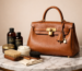 Luxury leather handbag care tools and leather conditioner